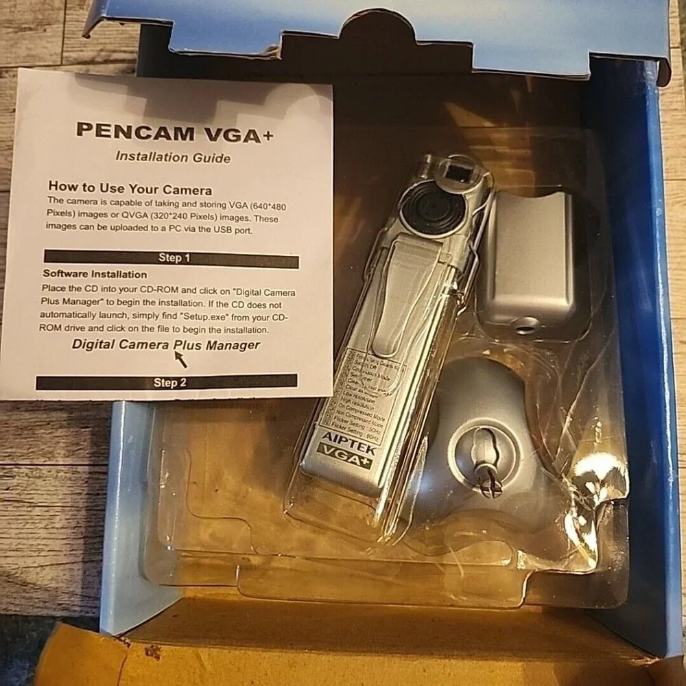 VGA PenCam Digital Camera AIPTEK Trio Geek Vintage Tech AS IS